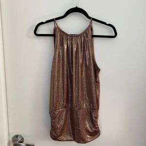 White House Black Market Gold Tank Top